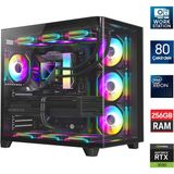 Turbox Xeon E5-2698 V4 Çift Işlemcili 80 Çekirdek 256GB 1tb Nvme RTX3050 Workstation Oem Paket - Siyah - Monitör Yok