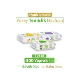 Turco Doğadan Pratik Temizlik Turco Doğadan Pratik Yüzey Temizlik Havlusu Yeşil Sabun Lavanta Limon 3x100