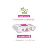 Turco Doğadan Pratik Yüzey Temizlik Havlusu Lotus 100 Yaprak