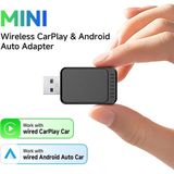 Turco Tak Çalıştır Kablosuz Apple Carplay & Android Auto Mini USB Adaptörü Taşınabilir Bluetooth Wifi