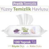 Turco Yüzey Temizlik Havlusu 100 Adet Lavanta Kokulu Pratik Kullanım için Büyük Ölçü