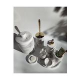 Ture Concept Mermer Görünümlü Banyo Seti Çöp Kovası ,tuvalet Fırçası, Tepsi,sabunluk ,pamukluk, Cubukluk