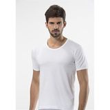 Türen 101 Penye O Yaka Erkek Fanila,%100 Pamuk, Beyaz, 2XL