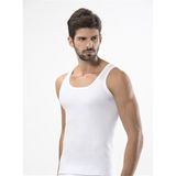 Türen 109 Ribana Erkek Atlet,%100 Pamuk, Beyaz, 2XL Beden