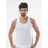 Türen 110 Bantlı Erkek Atlet,%100 Pamuk, Beyaz, 2XL