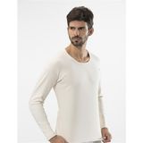 Türen 116 Interlok O Yaka Uzun Kollu Erkek Fanila - Krem - 2XL