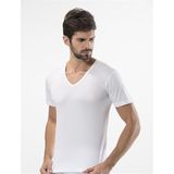Türen 182 Modal V Yaka Erkek Fanila, Beyaz, 2XL Beden