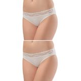 Türen 262 Ikili Likralı Dantelli Bikini-Ekru-Ekru-L