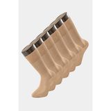 Türen 9101 Erkek Bamboo Düz Soket Çorap 6'lı Paket-Bej - 43 - 45