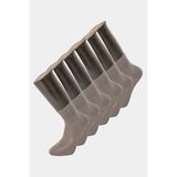 Türen 9102 Erkek Bamboo Düz Yarım Soket Çorap 6'lı Paket-Gri - 41 - 43