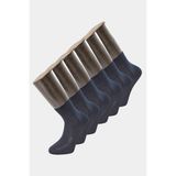 Türen 9102 Erkek Bamboo Düz Yarım Soket Çorap 6'lı Paket-Lacivert - 41 - 43