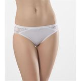 Türen 956 Dantelli Bikini Külotu,%95 Pamuk%5 Elastan, Beyaz, L Beden