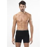 Türen Erkek Boxer,%95 Pamuk%5 Elastan, Düğmeli, Siyah, 2XL