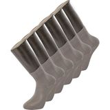 Türen Erkek Düz Yarım Soket Çorap 6'lı Paket 9102/GRI - Standart