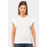 Türen Kadın Vatka Görünümlü T-shirt 3401/Beyaz