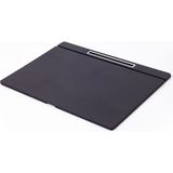 Turgut Office Deri Kapaklı Masa Sümeni Düz Siyah Krom Detaylı 50X35CM - Tek Beden - Diğer