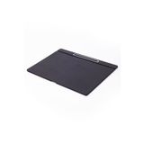 turgut office Deri Kapaklı Masa Sümeni Düz Siyah Krom Detaylı 50x35cm