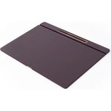 Turgut Office Deri Kapaklı Masa Sümeni Kahve Ahşap Detaylı 50X35CM - Tek Beden - Deri ve Ahşap