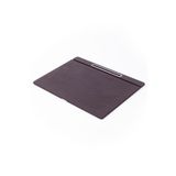 turgut office Deri Kapaklı Masa Sümeni Kahve Krom Detaylı 50x35cm