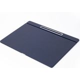 Turgut Office Deri Kapaklı Masa Sümeni Lacivet Krom Detaylı 50X35CM - Tek Beden - Lacivert - Deri ve Krom