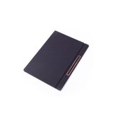turgut office Deri Kapaklı Masa Sümeni Siyah Ahşap Detaylı 50x35cm