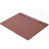 Turgut Office Deri Kapaklı Masa Sümeni Taba Krom Detaylı 50X35CM - Tek Beden - Deri ve Krom