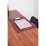 Turgut Office Deri Masa Sümeni Bordo Kenar Korumalı 60X40CM - Tek Beden