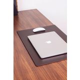Turgut Office Deri Masa Sümeni Kahve Kenar Korumalı 60x40cm