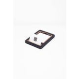 Turgut Office Deri Notluk Siyah Ahşap Detaylı Notluk ve Kartvizitlik