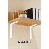 TURGUTLAR Raf Altı Ayak Çok Amaçlı Raf Tutucu L Demir 19x26 cm