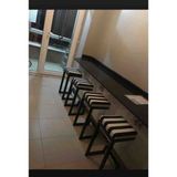TURGUTSAN MOBİLYA Bar Sandalyesi Bar Taburesi 65CM - Siyah - Beyaz