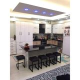 TURGUTSAN MOBİLYA Bar Taburesi 75 cm Yükseklik Siyah Metal Gövde ile Modern Tasarım