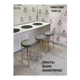 turgutsan mobilya Bar Taburesi Bar Sandalyesi 65cm Ücret 1 Adet Fiyatı Gri Kumaş