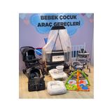 TURHAN BEBE 15 Parça YENİ DOĞAN BEBEK ÇEYİZ SETİ PUSET MAMA SANDALYESİ ANA KUCAĞI BEŞİK BEBEK ARABASI..