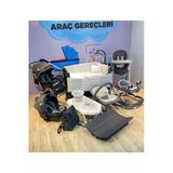 Turhan Bebe Yeni Doğan Flex Bebek Çeyiz Seti 16 Parça Park Beşik Bebek Arabsı Ana Kucağı Mama Sandalyesi.. Siyah/Gri