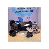 Turhan Bebe Yeni Doğan Optima Pro Max Bebek Çeyiz Seti Beşik Bebek Arabası Puset Mama Sandalyesi Vs Gri/Siyah