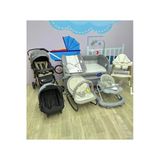 Turhan Bebe Yeni Doğan Oslo Bebek Çeyiz Seti Beşik + Bebek Arabası + Puset +Yürüteç+Mama Sandalyesi... Gri