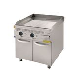 Turhan Çelik TC.9IEK820 Tam Oluklu Krom Kaplı Alt Dolaplı 80x93x85 cm Elektrikli Pleyt Izgara
