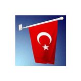 Turhan Teknik 75 cm Plastik Bayrak Direği 100 Adet Beyaz Renkli Setli Ürün