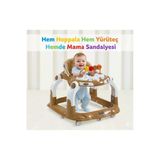 Turhanbebe Kornalı Oyuncaklı Mama Tablalı Zıp Zıp Hoppala Yürüteç & Örümcek & İlk Adım Kahverengi