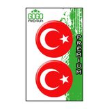 Türk Bayrağı 1 (5x5 Cm) İkili Damla Etiket