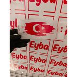 Türk Bayrağı 16X7 cm Baskes 1 Adet Renkli Baskı Sticker, Bisiklet, Karavan,otomobil,çocuk - belirtilmemiş - Çok Renkli