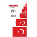 Türk Bayrağı 30x45 Cm Ebatında Kumaş Türk Bayrağı Al Bayrak 30*45 Bez Bayrak