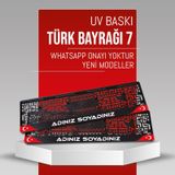 Türk Bayrağı 7 Plakalık, 2 Adet Premium Uv Baskı, Plakalıkhane