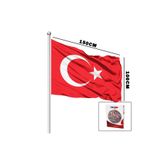 TÜRK BAYRAĞI ALPAKA KUMAŞ 100X150CM (5440)