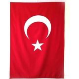 Türk Bayrağı Alpaka Kumaş, Kırmızı, 100X150 cm