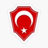 Türk Bayrağı Arma Logo Sticker 16CM 2 Adet