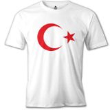 Türk Bayrağı - Ay Yıldız Beyaz Erkek Tshirt