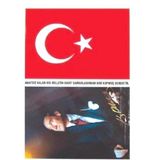 Türk Bayrağı Bayrak - Atatürk Yapışkanlı Çıkartma 12X17CM - 10 Adet - Beyaz - Kırmızı