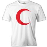 Türk Bayrağı - Bayrak Ay Beyaz Erkek Tshirt